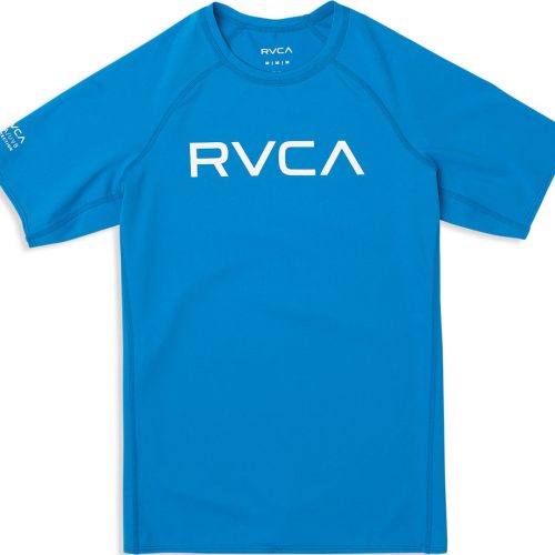 RVCA Boys Short Sleeve Rashguard blue cruz