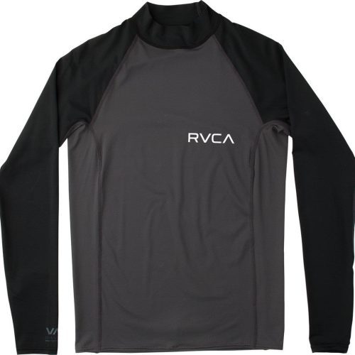 RVCA Solid Long Sleeve Rashguard greyskull