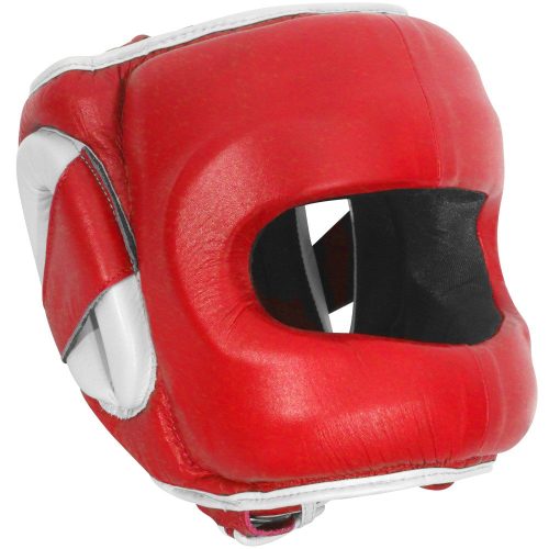 Ringside Deluxe Face Saver Boxing Headgear red