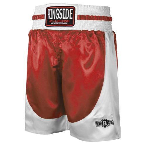 Ringside Pro Style Boxing Trunks whitered